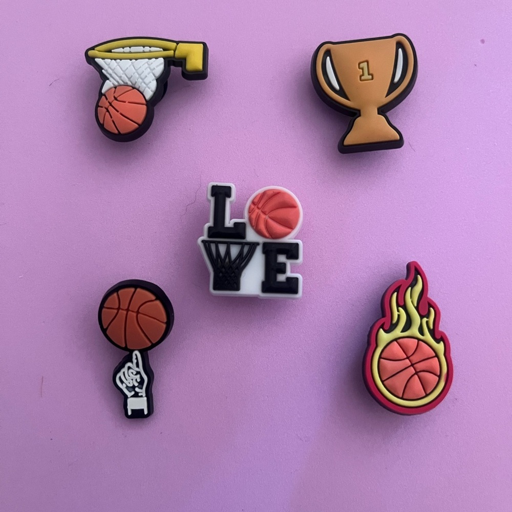Basketball Themed Shoe Charms